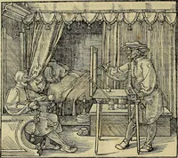 An illustration from Vnderweysung der Messung : mit dem Zirkel vn[d] Richtscheyt in Linien, Ebnen vnnd gantzen Corporen (1525)
