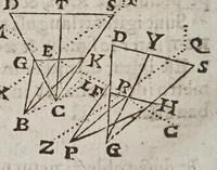 An illustration from Vniversae geometriae, mixtaeqve mathematicae synopsis, et bini refractionvm demonstratarvm tractatvs (1644)