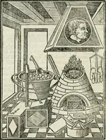An illustration from Voarchadvmia contra alchi'miam : ars distincta ab archimi'a & sophia : cum additionibus, proportionibus, numeris, & figuris opportunis Ioannis Augustini Panthei Veneti sacerdotis (1530)