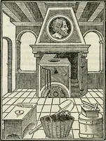 An illustration from Voarchadvmia contra alchi'miam : ars distincta ab archimi'a & sophia : cum additionibus, proportionibus, numeris, & figuris opportunis Ioannis Augustini Panthei Veneti sacerdotis (1530)