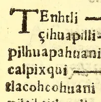 An illustration from Vocabulario manual de las lenguas castellana, y mexicana. : En que se contienen las palabras, preguntas y respuestas mas comunes y ordinarias que se suelen ofrecer en el trato y comunicacion entre Españoles è Indios. (1668)