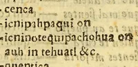 An illustration from Vocabulario manual de las lenguas castellana, y mexicana. : En que se contienen las palabras, preguntas y respuestas mas comunes y ordinarias que se suelen ofrecer en el trato y comunicacion entre Españoles è Indios. (1668)