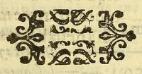 An illustration from Vocabulario manual de las lenguas castellana, y mexicana. : En que se contienen las palabras, preguntas, y respuestas mas co[m]munes, y ordinarias que se suelen offrecer en el trato, y communicacion entre Españoles, é Indios. (1611)
