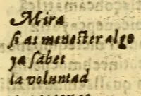 An illustration from Vocabulario manual de las lenguas castellana, y mexicana. : En que se contienen las palabras, preguntas y respuestas mas comunes y ordinarias que se suelen ofrecer en el trato y comunicacion entre Españoles, è Indios. (1690)