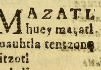 An illustration from Vocabulario manual de las lenguas castellana, y mexicana. : En que se contienen las palabras, preguntas y respuestas mas comunes y ordinarias que se suelen ofrecer en el trato y comunicacion entre Españoles, è Indios. (1690)