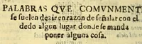 An illustration from Vocabulario manual de las lenguas castellana, y mexicana. : En que se contienen las palabras, preguntas y respuestas mas comunes y ordinarias que se suelen ofrecer en el trato y comunicacion entre Españoles, è Indios. (1690)