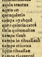 An illustration from Vocabulario manual de las lenguas castellana, y mexicana. : En que se contienen las palabras, preguntas y respuestas mas comunes y ordinarias que se suelen ofrecer en el trato y comunicacion entre Españoles, è Indios. (1690)
