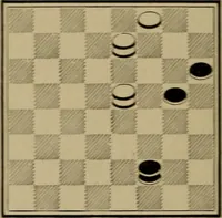 An illustration from Vocabulary of checkers; a dictionary of words, terms and phrases used in the game called checkers, or English draughts (1909)