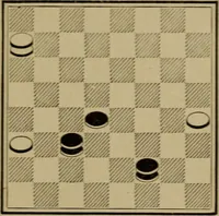 An illustration from Vocabulary of checkers; a dictionary of words, terms and phrases used in the game called checkers, or English draughts (1909)