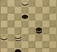 An illustration from Vocabulary of checkers; a dictionary of words, terms and phrases used in the game called checkers, or English draughts (1909)