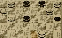 An illustration from Vocabulary of checkers; a dictionary of words, terms and phrases used in the game called checkers, or English draughts (1909)