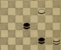 An illustration from Vocabulary of checkers; a dictionary of words, terms and phrases used in the game called checkers, or English draughts (1909)