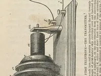 An illustration from The Voice by wire and post-card. All about the telephone and phonograph : containing description of Bell's and Dolbear's telephones and Edison's phonograph .. (1875)