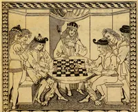 An illustration from Volgarizzamento del libro de' costumi e degli offizii de' nobili sopra il giuoco degli scacchi di frate Jacopo da Cessole, tratto nuovamente da un codice Magliabechiano (1829)