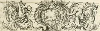 An illustration from Vollständiges Diarium von den merckwürdigsten Begebenheiten die sich vor, in und nach der höchst-beglückten Wahl und Crönung des allerdurchlauchtigsten, grossmächtigsten und unüberwindlichsten Fürsten und Herrn, Herrn Carls des VII., erwehlten Römischen Kaysers ... im gantzen Heil. Röm. Reich, und sonderlich in dieser freyen Reichs- und Wahl-Stadt Franckfurt am Mayn zugetragen : nebst umständlicher Beschreibung der Ein- und Aufzüge, Freuden-Feste, und übrigen feyerlichen Handlungen, sammt vielen Urkunden, Portraits, und andern Kupferstichen : auch einem Anhang von Beylagen, und ausführlichem Register .. (1742)