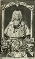 An illustration from Vollständiges Diarium von den merckwürdigsten Begebenheiten die sich vor, in und nach der höchst-beglückten Wahl und Crönung des allerdurchlauchtigsten, grossmächtigsten und unüberwindlichsten Fürsten und Herrn, Herrn Carls des VII., erwehlten Römischen Kaysers ... im gantzen Heil. Röm. Reich, und sonderlich in dieser freyen Reichs- und Wahl-Stadt Franckfurt am Mayn zugetragen : nebst umständlicher Beschreibung der Ein- und Aufzüge, Freuden-Feste, und übrigen feyerlichen Handlungen, sammt vielen Urkunden, Portraits, und andern Kupferstichen : auch einem Anhang von Beylagen, und ausführlichem Register .. (1742)