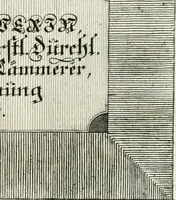 An illustration from Vollständiges Diarium von den merckwürdigsten Begebenheiten die sich vor, in und nach der höchst-beglückten Wahl und Crönung des allerdurchlauchtigsten, grossmächtigsten und unüberwindlichsten Fürsten und Herrn, Herrn Carls des VII., erwehlten Römischen Kaysers ... im gantzen Heil. Röm. Reich, und sonderlich in dieser freyen Reichs- und Wahl-Stadt Franckfurt am Mayn zugetragen : nebst umständlicher Beschreibung der Ein- und Aufzüge, Freuden-Feste, und übrigen feyerlichen Handlungen, sammt vielen Urkunden, Portraits, und andern Kupferstichen : auch einem Anhang von Beylagen, und ausführlichem Register .. (1742)