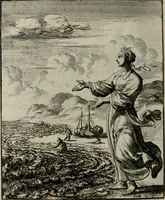 Picture 21 of 50 from Voncken der liefde Jesu, van het Godt-begerende zielen-vuur : zynde bloemetjes der saalige hoope, tot verheugelykheid der wandelaars, langs den weg, na vreeden-ryk : een behelsinge van vyftig sinne-beelden, met hunne, daar op speelende, verssen, en heylige spreuken (1696), leaf 101