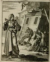 Picture 16 of 50 from Voncken der liefde Jesu, van het Godt-begerende zielen-vuur : zynde bloemetjes der saalige hoope, tot verheugelykheid der wandelaars, langs den weg, na vreeden-ryk : een behelsinge van vyftig sinne-beelden, met hunne, daar op speelende, verssen, en heylige spreuken (1696), leaf 79