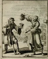 Picture 18 of 50 from Voncken der liefde Jesu, van het Godt-begerende zielen-vuur : zynde bloemetjes der saalige hoope, tot verheugelykheid der wandelaars, langs den weg, na vreeden-ryk : een behelsinge van vyftig sinne-beelden, met hunne, daar op speelende, verssen, en heylige spreuken (1696), leaf 89
