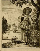 An illustration from Voncken der liefde Jesu, van het Godtbegerende zielenvier : bloemitjes der salige hoope, tot verheugelykheid der wandelaars langs den weg, na vreden ryk : een behelsinge van vyftig sinne-beelden, met hunne daar op spelende verssen, en heylige spreuken (1687)