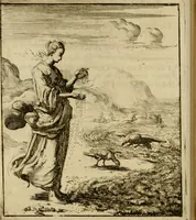 An illustration from Voncken der liefde Jesu, van het Godtbegerende zielenvier : bloemitjes der salige hoope, tot verheugelykheid der wandelaars langs den weg, na vreden ryk : een behelsinge van vyftig sinne-beelden, met hunne daar op spelende verssen, en heylige spreuken (1687)