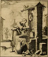 Picture 8 of 51 from Voncken der liefde Jesu, van het Godtbegerende zielenvier : bloemitjes der salige hoope, tot verheugelykheid der wandelaars langs den weg, na vreden ryk : een behelsinge van vyftig sinne-beelden, met hunne daar op spelende verssen, en heylige spreuken (1687), leaf 49