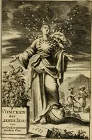 Picture 1 of 51 from Voncken der liefde Jesu, van het Godtbegerende zielenvier : bloemitjes der salige hoope, tot verheugelykheid der wandelaars langs den weg, na vreden ryk : een behelsinge van vyftig sinne-beelden, met hunne daar op spelende verssen, en heylige spreuken (1687), leaf 6