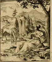 Picture 14 of 51 from Voncken der liefde Jesu, van het Godtbegerende zielenvier : bloemitjes der salige hoope, tot verheugelykheid der wandelaars langs den weg, na vreden ryk : een behelsinge van vyftig sinne-beelden, met hunne daar op spelende verssen, en heylige spreuken (1687), leaf 73