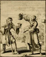 An illustration from Voncken der liefde Jesu, van het Godtbegerende zielenvier : bloemitjes der salige hoope, tot verheugelykheid der wandelaars langs den weg, na vreden ryk : een behelsinge van vyftig sinne-beelden, met hunne daar op spelende verssen, en heylige spreuken (1687)