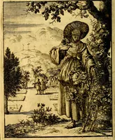 An illustration from Voncken der liefde Jesu : van het Godtbegerende zielenvier : bloemitjes der salige hoope, tot verheugelykheid der wandelaars langs den weg, na vreden ryk : een behelsinge van vyftig sinne-beelden, met hunne daar op spelende verssen, en heylige spreuken (1687)