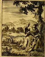 An illustration from Voncken der liefde Jesu : van het Godtbegerende zielenvier : bloemitjes der salige hoope, tot verheugelykheid der wandelaars langs den weg, na vreden ryk : een behelsinge van vyftig sinne-beelden, met hunne daar op spelende verssen, en heylige spreuken (1687)