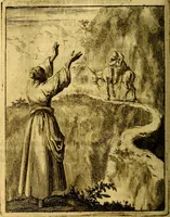 An illustration from Voncken der liefde Jesu : van het Godtbegerende zielenvier : bloemitjes der salige hoope, tot verheugelykheid der wandelaars langs den weg, na vreden ryk : een behelsinge van vyftig sinne-beelden, met hunne daar op spelende verssen, en heylige spreuken (1687)