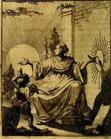 An illustration from Voncken der liefde Jesu : van het Godtbegerende zielenvier : bloemitjes der salige hoope, tot verheugelykheid der wandelaars langs den weg, na vreden ryk : een behelsinge van vyftig sinne-beelden, met hunne daar op spelende verssen, en heylige spreuken (1687)