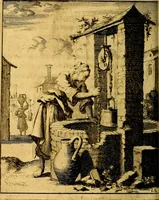An illustration from Voncken der liefde Jesu : van het Godtbegerende zielenvier : bloemitjes der salige hoope, tot verheugelykheid der wandelaars langs den weg, na vreden ryk : een behelsinge van vyftig sinne-beelden, met hunne daar op spelende verssen, en heylige spreuken (1687)