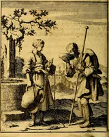 An illustration from Voncken der liefde Jesu : van het Godtbegerende zielenvier : bloemitjes der salige hoope, tot verheugelykheid der wandelaars langs den weg, na vreden ryk : een behelsinge van vyftig sinne-beelden, met hunne daar op spelende verssen, en heylige spreuken (1687)