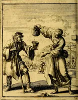 An illustration from Voncken der liefde Jesu : van het Godtbegerende zielenvier : bloemitjes der salige hoope, tot verheugelykheid der wandelaars langs den weg, na vreden ryk : een behelsinge van vyftig sinne-beelden, met hunne daar op spelende verssen, en heylige spreuken (1687)
