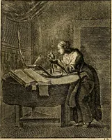 An illustration from Vonken der liefde Jezus, van het God-begeerende zielen-vuur : zynde bloempjes der zalige hoop, tot verheugelykheid der wandelaars, langs den weg, na vreden-ryk : een behelzing van vyftig zinne-beelden, met hunne daar op speelende, verzen, en heilige spreuken (1717)
