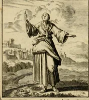 An illustration from Vonken der liefde Jezus, van het God-begeerende zielen-vuur : zynde bloempjes der zalige hoop, tot verheugelykheid der wandelaars, langs den weg, na vreden-ryk : een behelzing van vyftig zinne-beelden, met hunne daar op speelende, verzen, en heilige spreuken (1717)