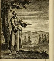 An illustration from Vonken der liefde Jezus, van het God-begeerende zielen-vuur : zynde bloempjes der zalige hoop, tot verheugelykheid der wandelaars, langs den weg, na vreden-ryk : een behelzing van vyftig zinne-beelden, met hunne daar op speelende, verzen, en heilige spreuken (1717)