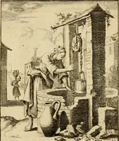 Picture 8 of 51 from Vonken der liefde Jezus, van het God-begeerende zielen-vuur : zynde bloempjes der zalige hoop, tot verheugelykheid der wandelaars, langs den weg, na vreden-ryk : een behelzing van vyftig zinne-beelden, met hunne daar op speelende, verzen, en heilige spreuken (1717), leaf 45