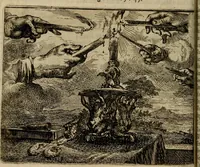 An illustration from Het voorhof der ziele : behangen met leerzaeme prenten en zinnebeelden (1698)