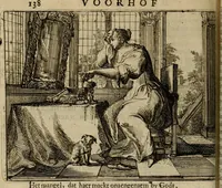 Picture 48 of 64 from Het voorhof der ziele : behangen met leerzaeme prenten en zinnebeelden (1698), leaf 159