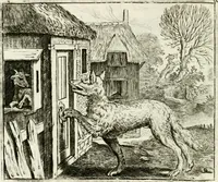 Picture 49 of 128 from Vorstelijcke warande der dieren : waer in de zeden-rijcke philosophie, poëtisch, morael, en historiael, vermakelijck en treffelijck wort voorgestelt : mit exempelen uyt de oude historien, in prose : ende uytleggingen, in rijm verklaert (1682), leaf 105