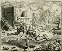 Picture 68 of 128 from Vorstelijcke warande der dieren : waer in de zeden-rijcke philosophie, poëtisch, morael, en historiael, vermakelijck en treffelijck wort voorgestelt : mit exempelen uyt de oude historien, in prose : ende uytleggingen, in rijm verklaert (1682), leaf 143