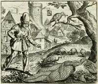 An illustration from Vorstelijcke warande der dieren : waer in de zeden-rijcke philosophie, poëtisch, morael, en historiael, vermakelijck en treffelijck wort voorgestelt : mit exempelen uyt de oude historien, in prose : ende uytleggingen, in rijm verklaert (1682)