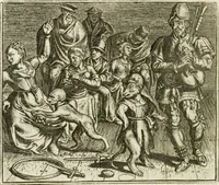 An illustration from Vorstelijcke warande der dieren : waer in de zeden-rijcke philosophie, poëtisch, morael, en historiael, vermakelijck en treffelijck wort voorgestelt : mit exempelen uyt de oude historien, in prose : ende uytleggingen, in rijm verklaert (1682)