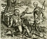 An illustration from Vorstelijcke warande der dieren : waer in de zeden-rijcke philosophie, poëtisch, morael, en historiael, vermakelijck en treffelijck wort voorgestelt : mit exempelen uyt de oude historien, in prose : ende uytleggingen, in rijm verklaert (1682)