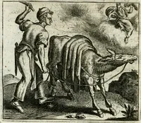 Picture 108 of 128 from Vorstelijcke warande der dieren : waer in de zeden-rijcke philosophie, poëtisch, morael, en historiael, vermakelijck en treffelijck wort voorgestelt : mit exempelen uyt de oude historien, in prose : ende uytleggingen, in rijm verklaert (1682), leaf 223