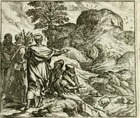 An illustration from Vorstelijcke warande der dieren : waer in de zeden-rijcke philosophie, poëtisch, morael, en historiael, vermakelijck en treffelijck wort voorgestelt : mit exempelen uyt de oude historien, in prose : ende uytleggingen, in rijm verklaert (1682)